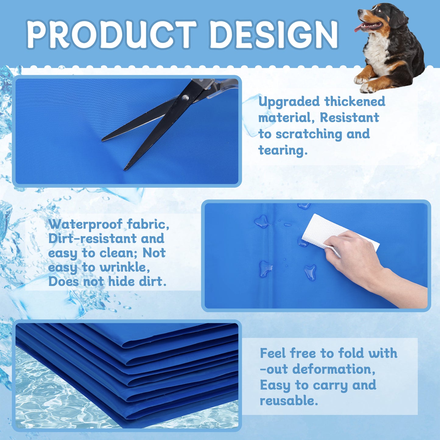 Cooling Dog Mat for Home Travel and Crates Comfort