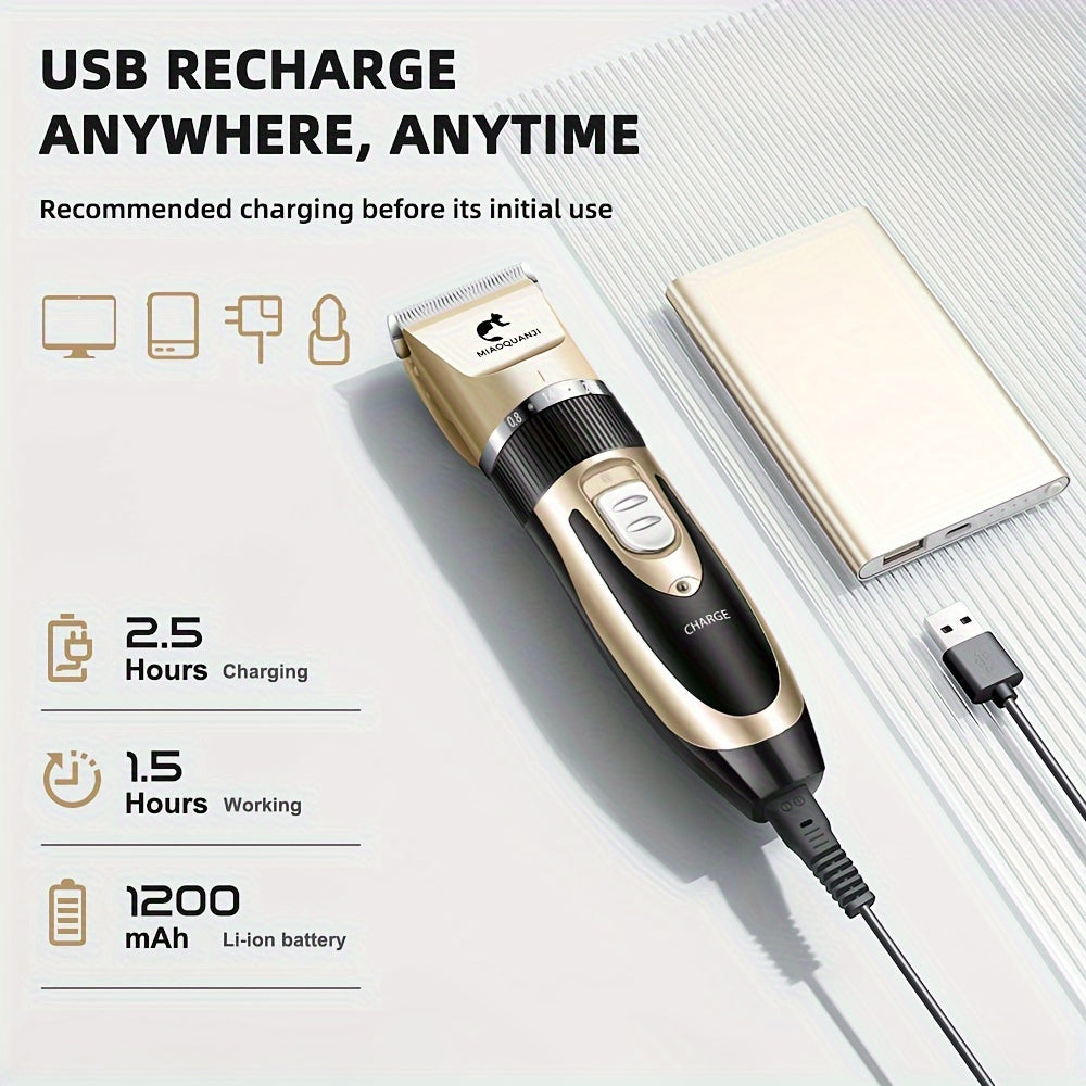 Rechargeable Wireless Pet Grooming Clippers for Dogs and Cats