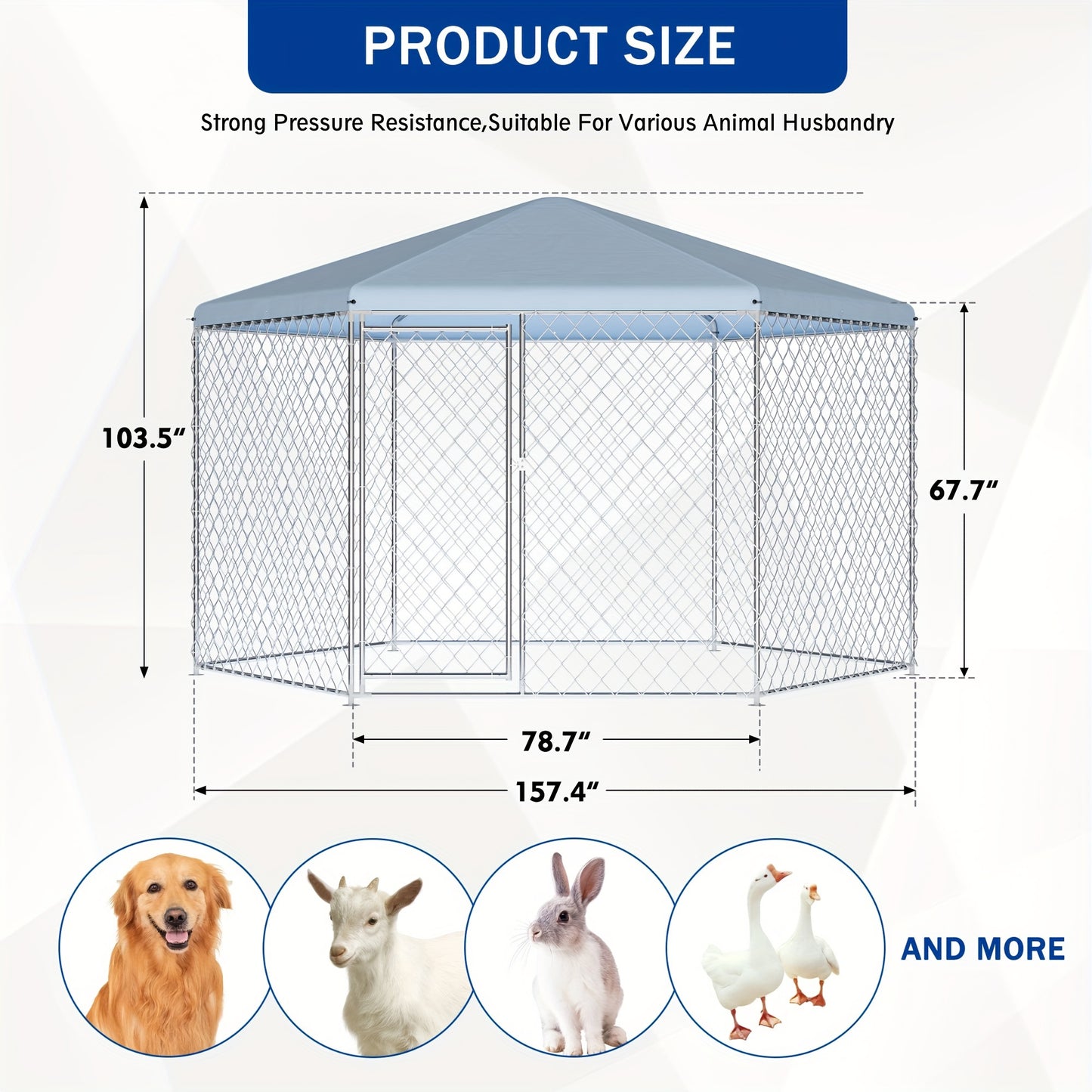 Polar Aurora Heavy Duty Outdoor Dog Kennel with Secure Lock