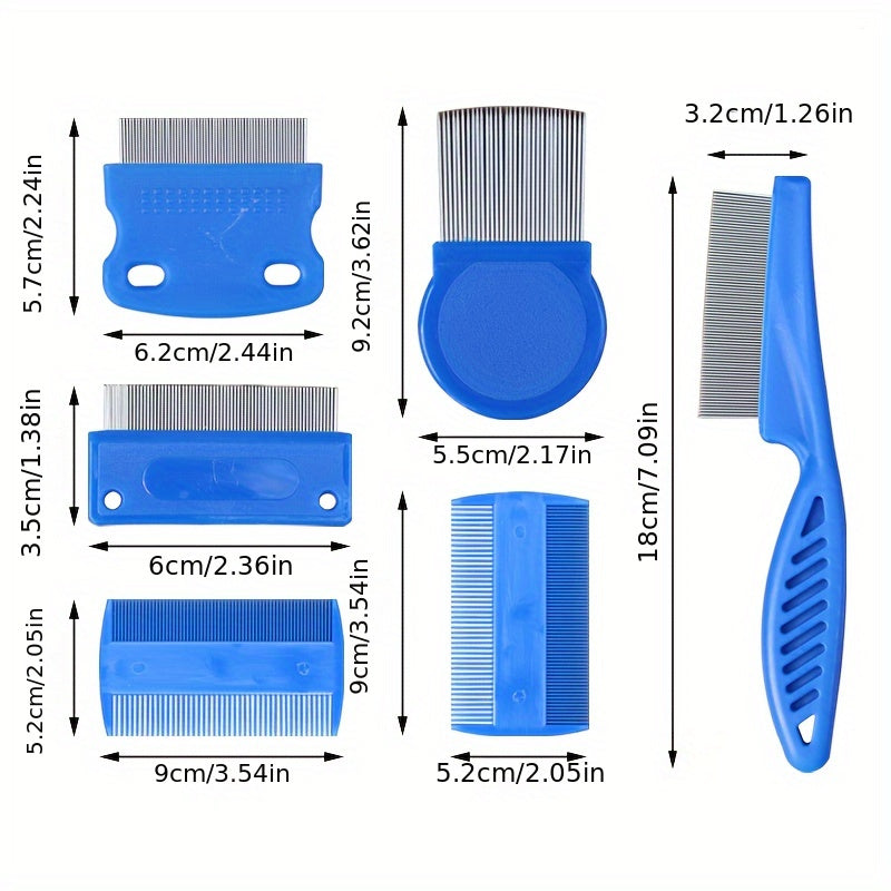 Pet Flea Comb Set for Effective Grooming and Shedding Control