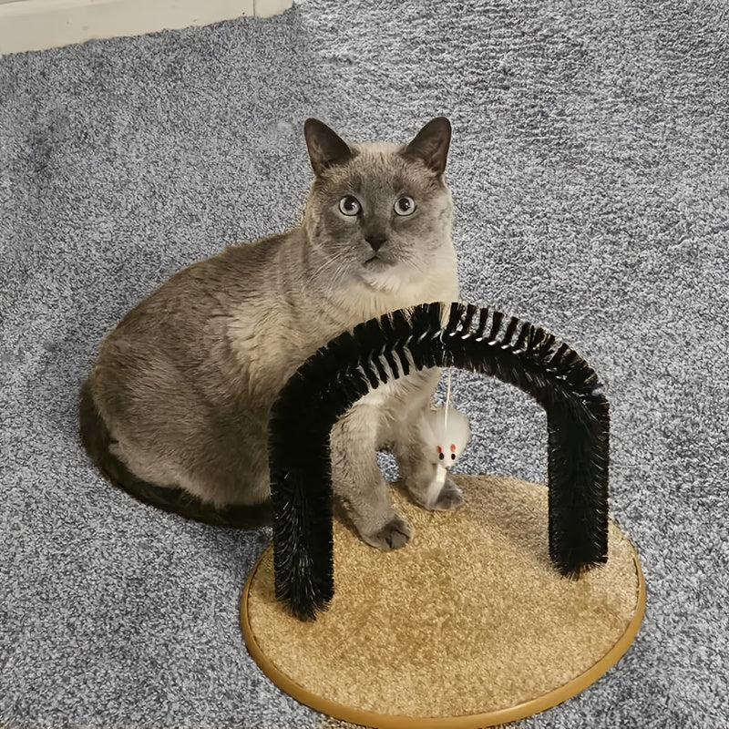 Herbal Infused Cat Arch Self Groomer Scratcher Nonslip Base