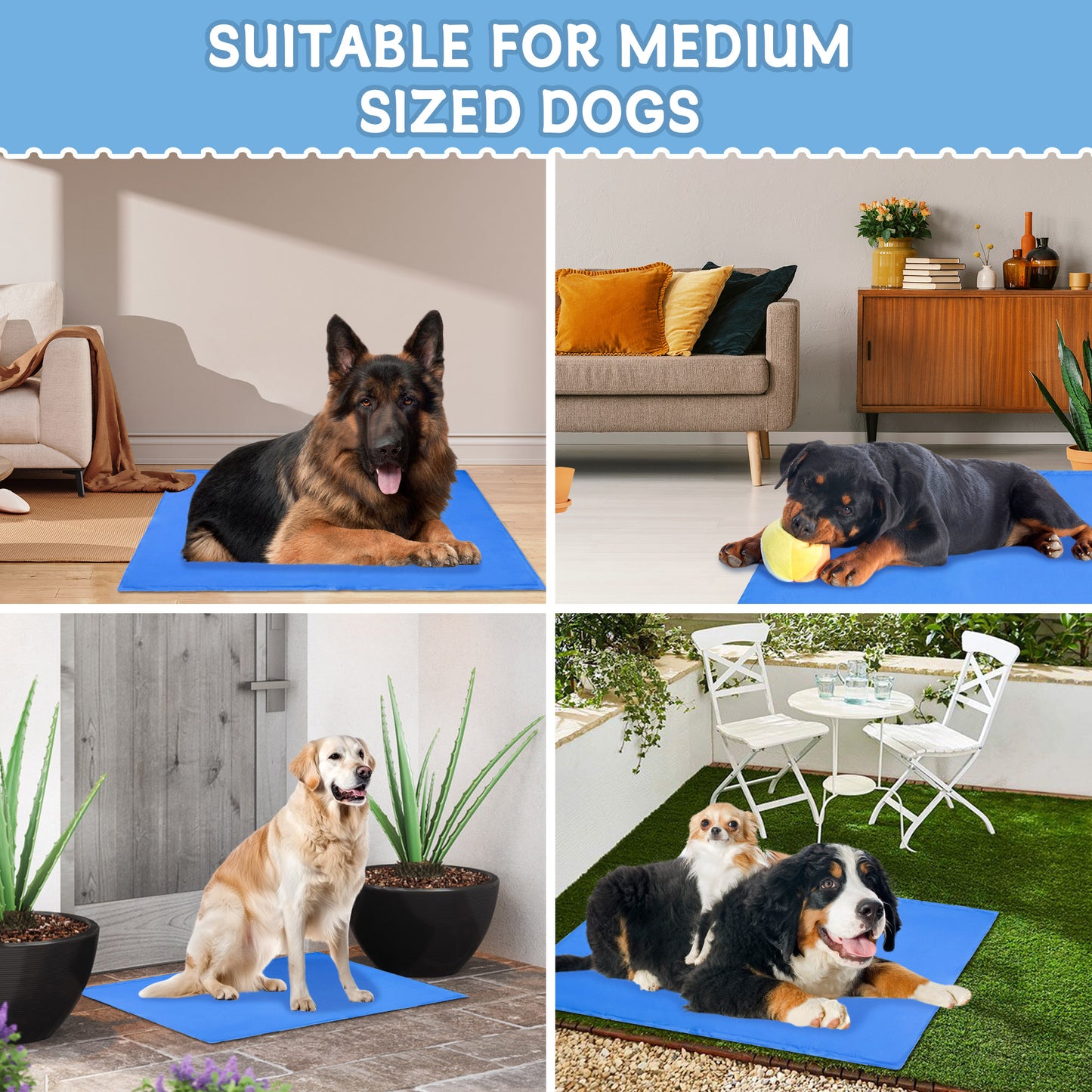 Cooling Dog Mat for Home Travel and Crates Comfort