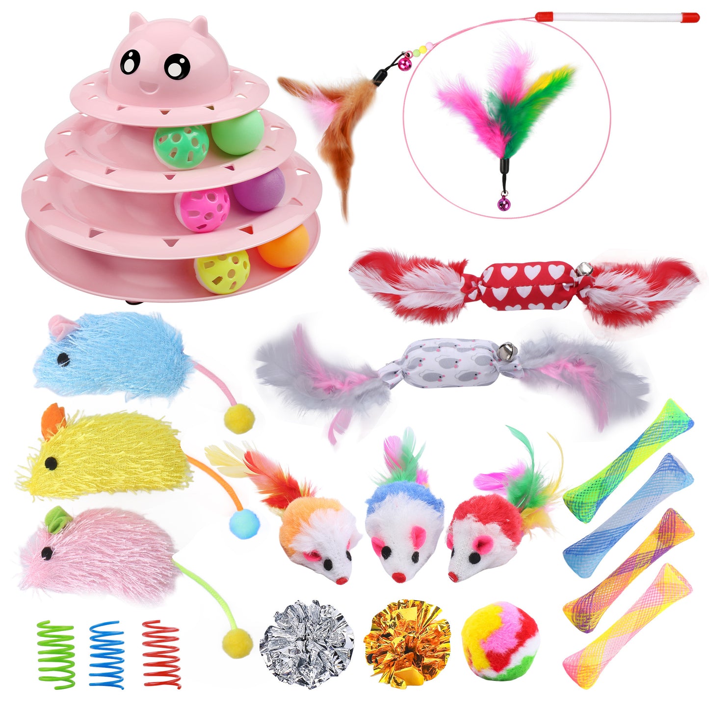Upsky Cat Toys Roller Turntable Set for Indoor Cats