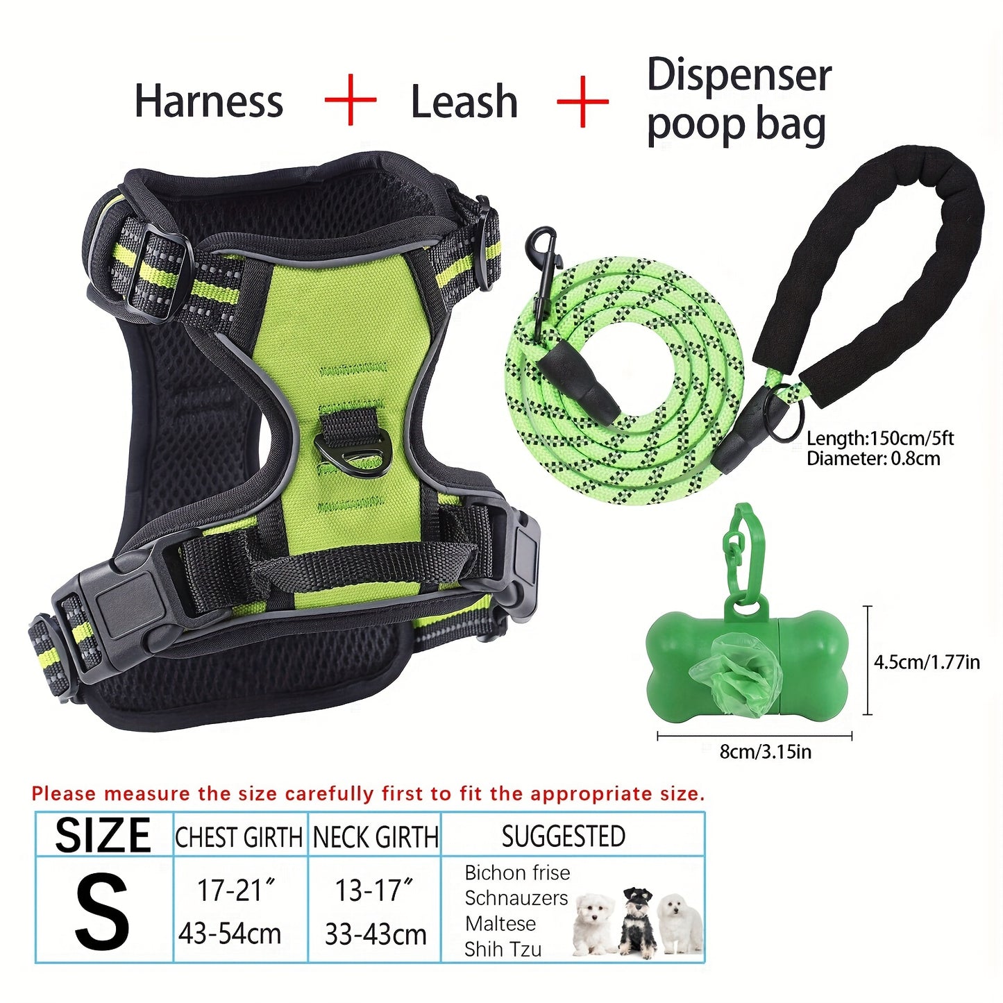YIWGM Dog Harness And Leash Set With Easy Control Handle