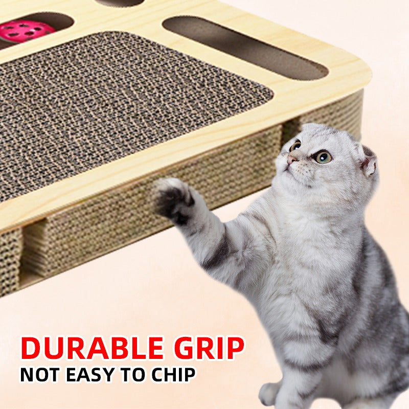 Vivicreate Cat Scratching Pad with Interactive Ball Track Toy