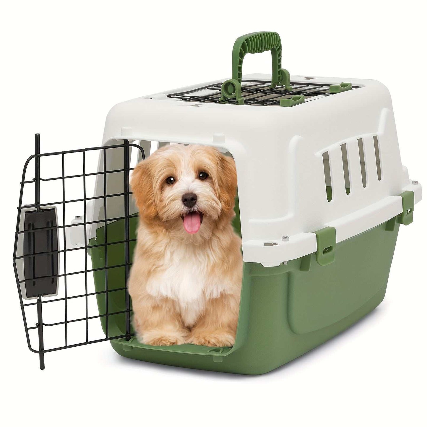 Top loading cat carrier with ventilation and security lock by MoNiBloom