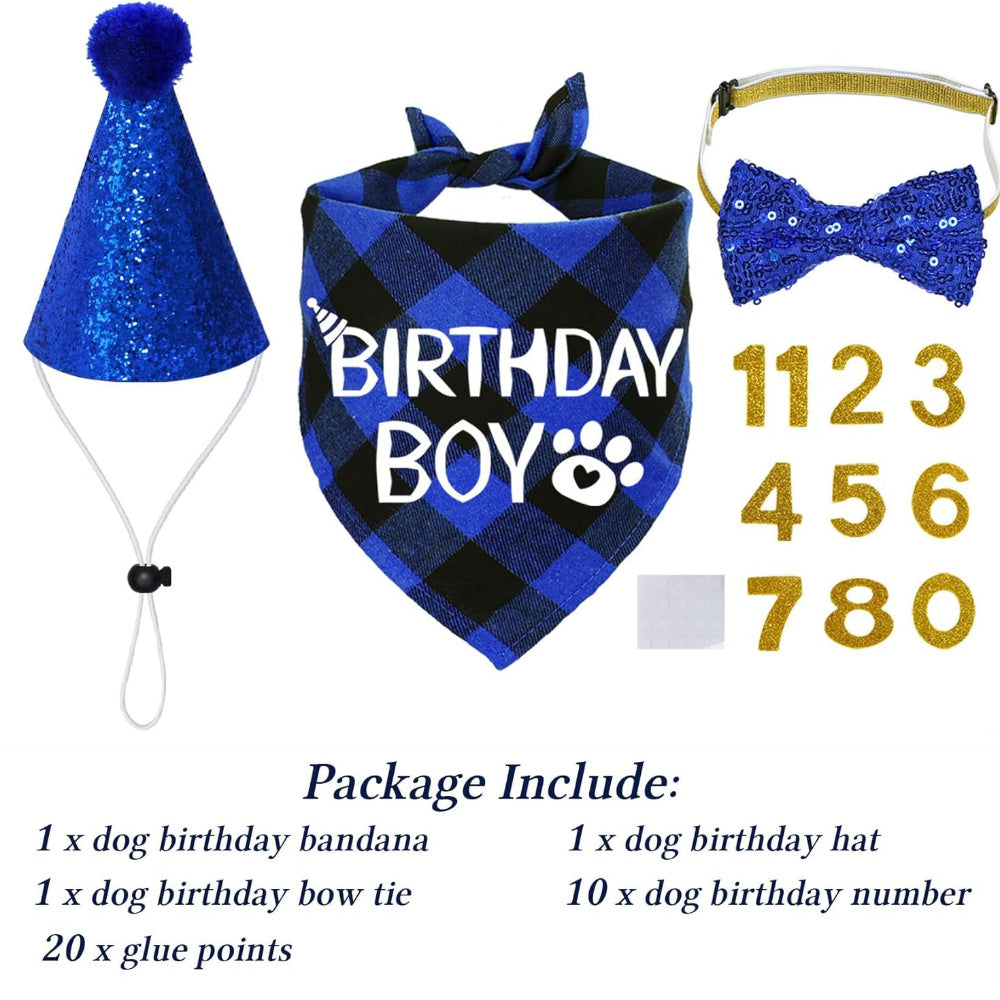Cute Pet Birthday Party Clothes and Accessories Set for Dogs
