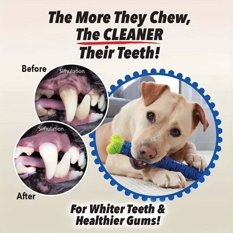 3-in-1 Dog Toothbrush Chew Toy for Dental Care
