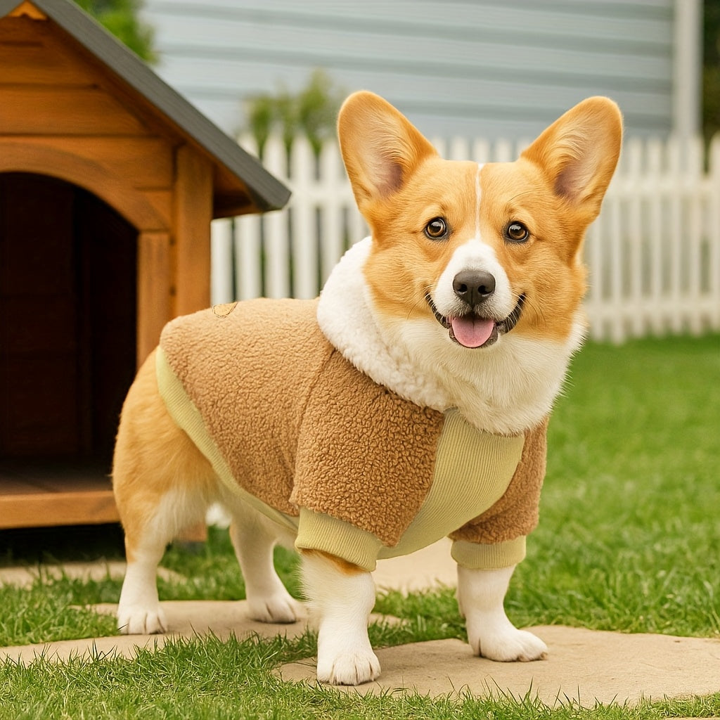 Fleece Lined Dog Hoodie for Small Medium Dogs and Cats