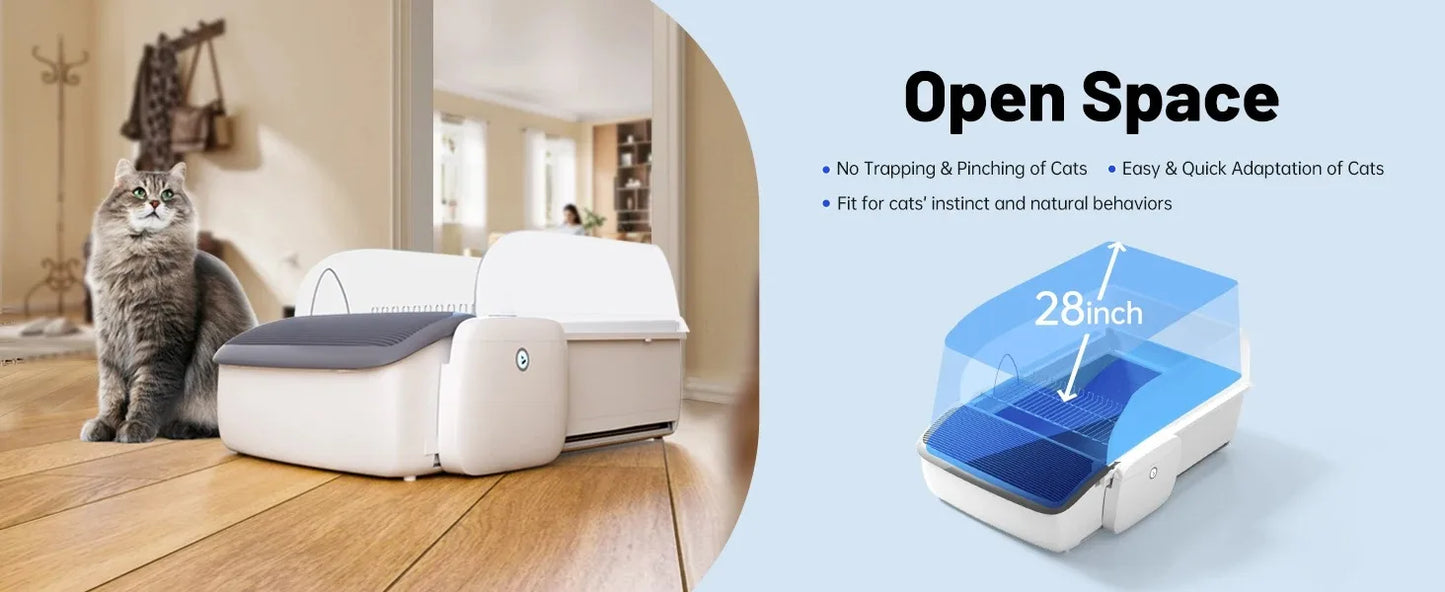 VoFord Automatic Self Cleaning Cat Litter Box Odor Free