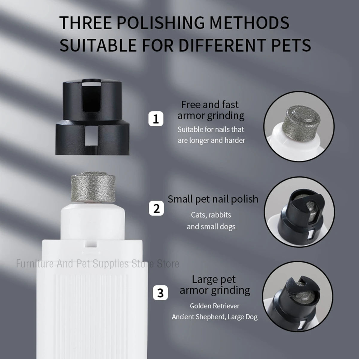 Hign-concerned Electric Dog Nail Clippers USB LED Grooming