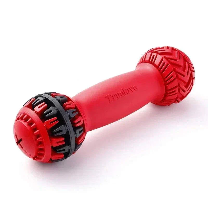 TRUELOVE Super Durable Leakproof Treat Dispenser Dog Toy Dumbbell
