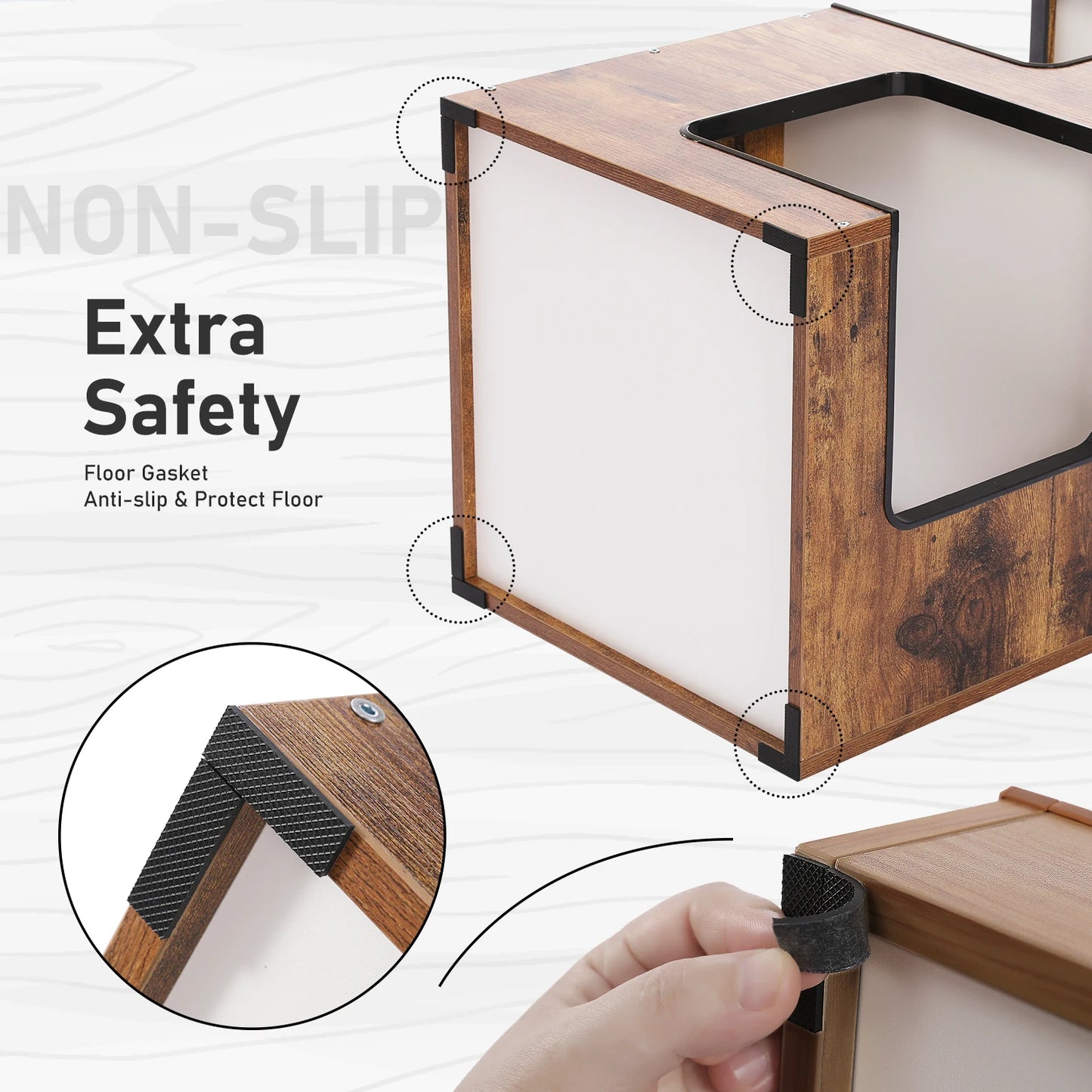 PEQULTICN Cat Bed With Two Condos Scratcher Plush Mats