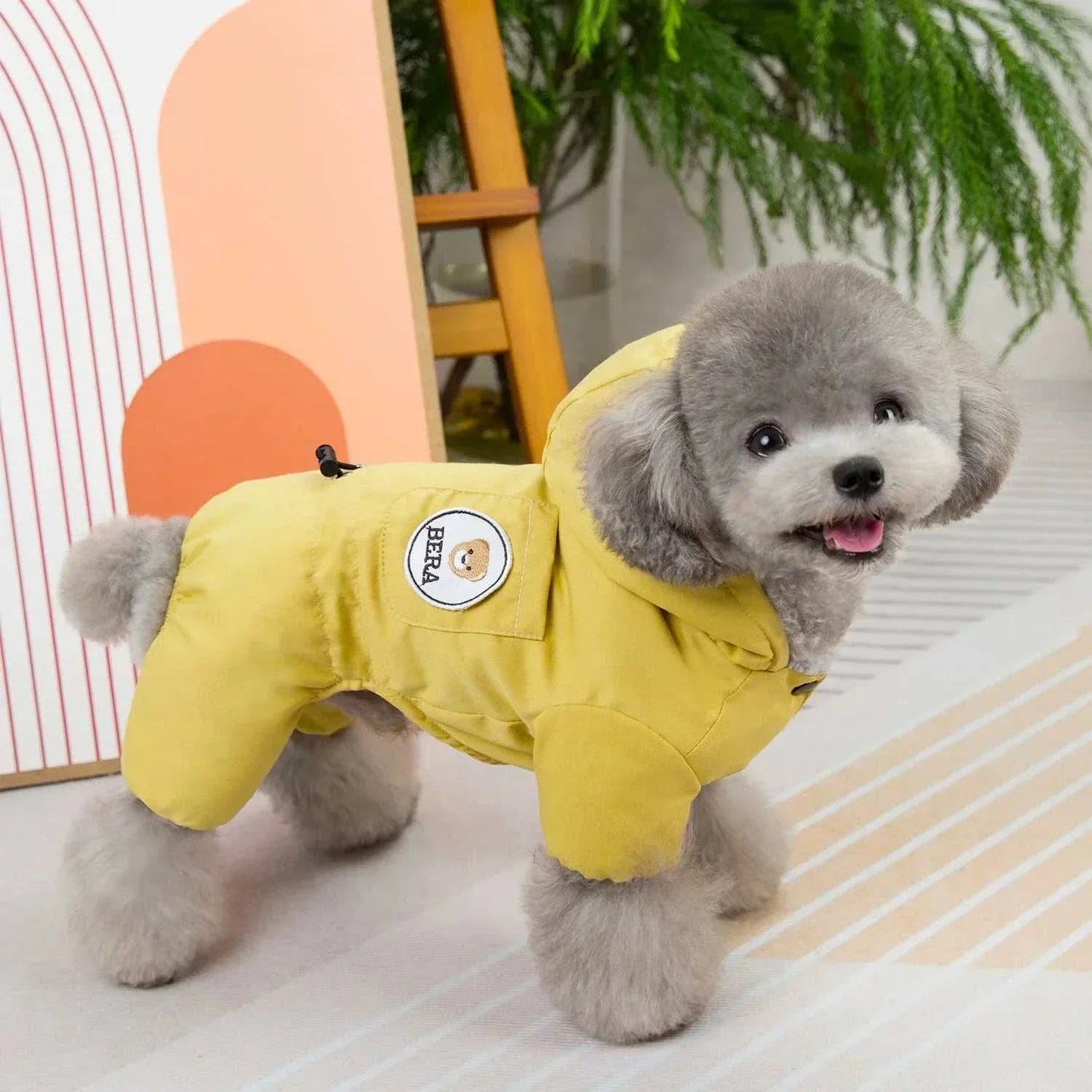 DADAGOUCN Winter Dog Jumpsuit fleece hoodie coat for pets keeping dogs warm and cozy in winter