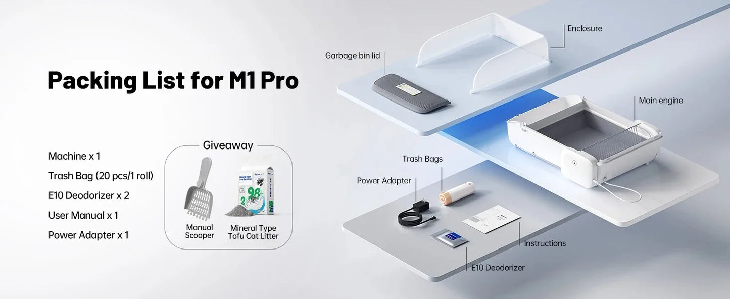 VoFord Automatic Self Cleaning Cat Litter Box Odor Free