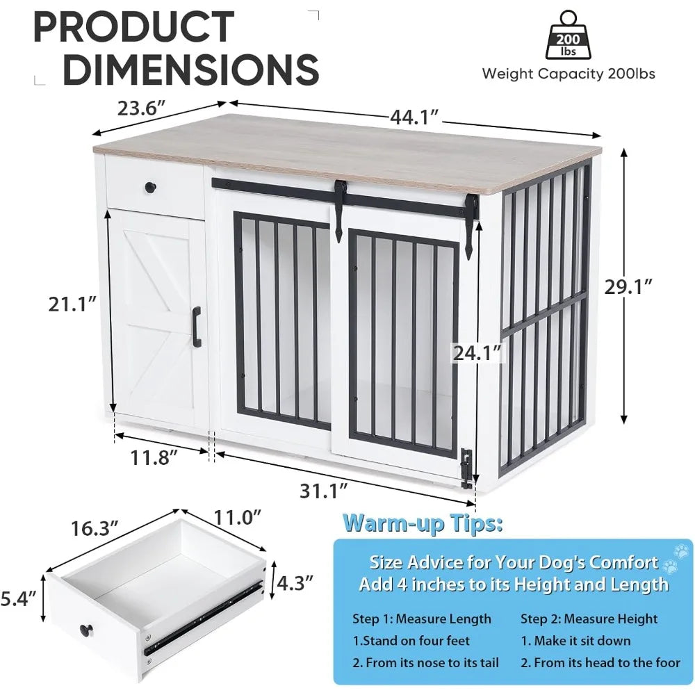 Verano Garden 2-in-1 Dog Crate Storage Cabinet