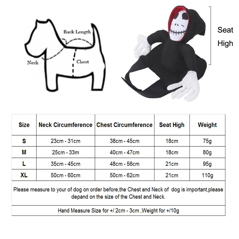 Shishicn Halloween Dog Cat Riding Horse Cosplay Costume