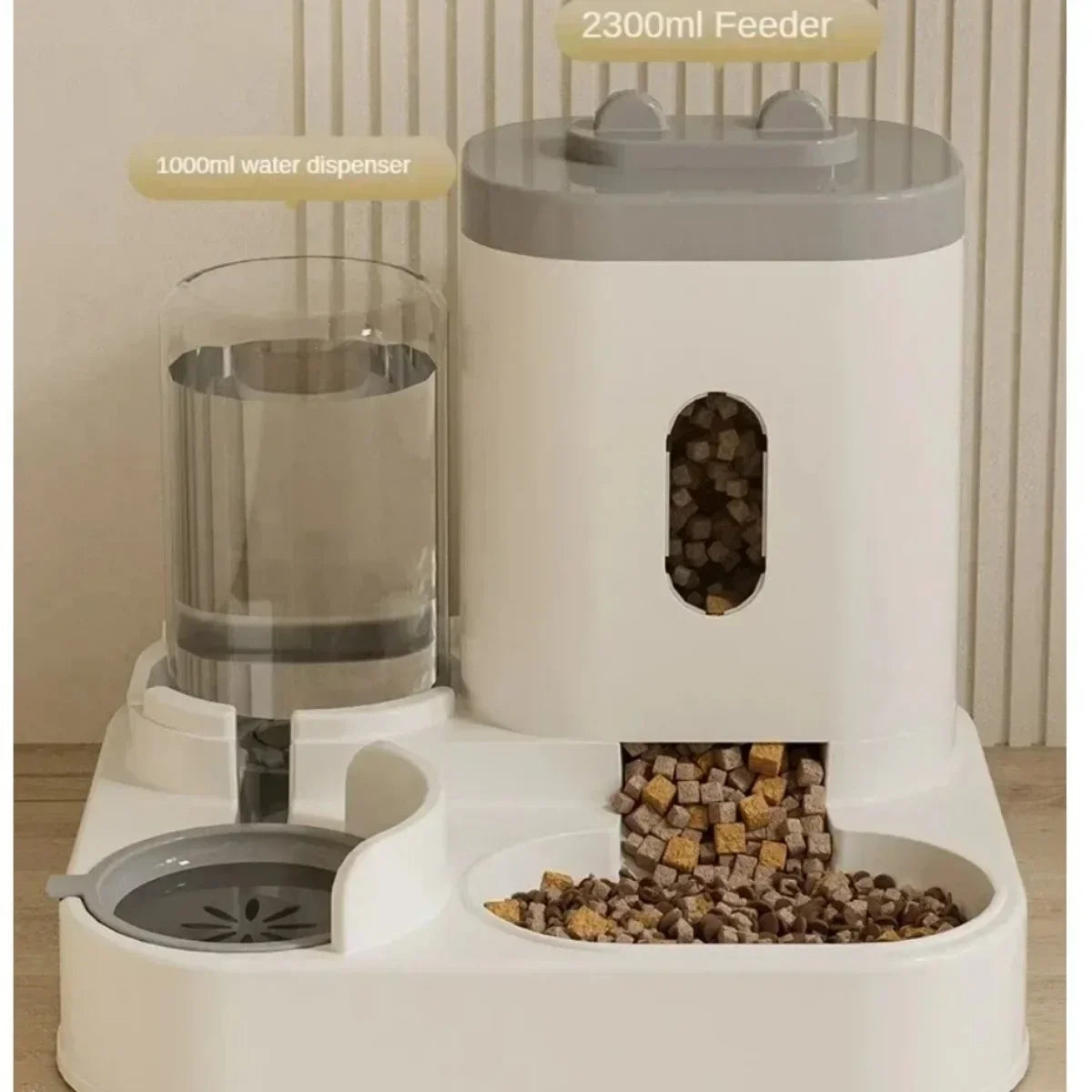 Choice Automatic Feeder For Dogs And Cats With Water Fountain Pet Food Storage Dispenser