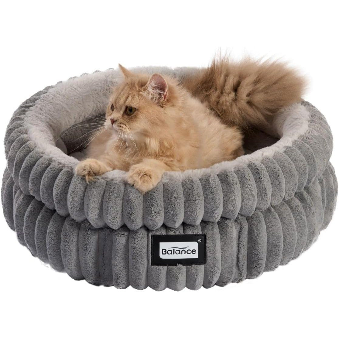 Soft Plush Round Cat Bed Indoor Cat With Anti Slip