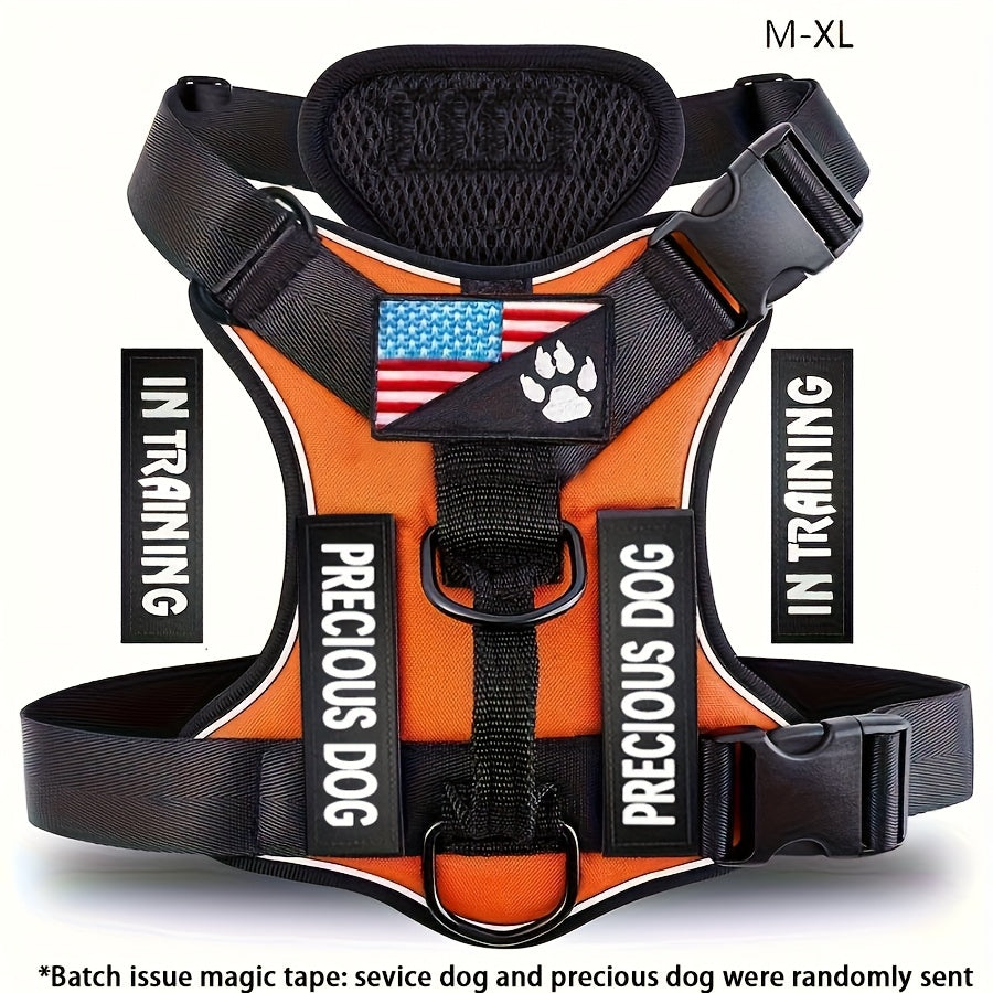 Reflective Dog Harness with Patches for Easy Control