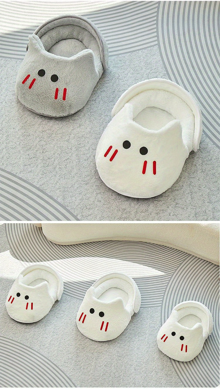 Cozy Plush Cat Bed With Memory Foam Pillow And Anti Slip