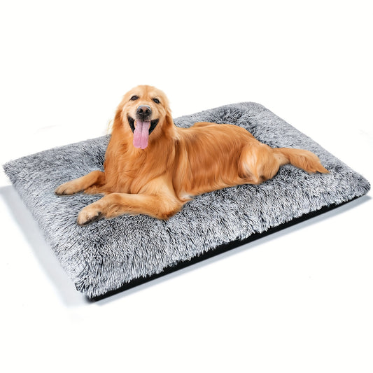 Plush Soft Dog Bedstead Anti Slip Crate Mat For Pets