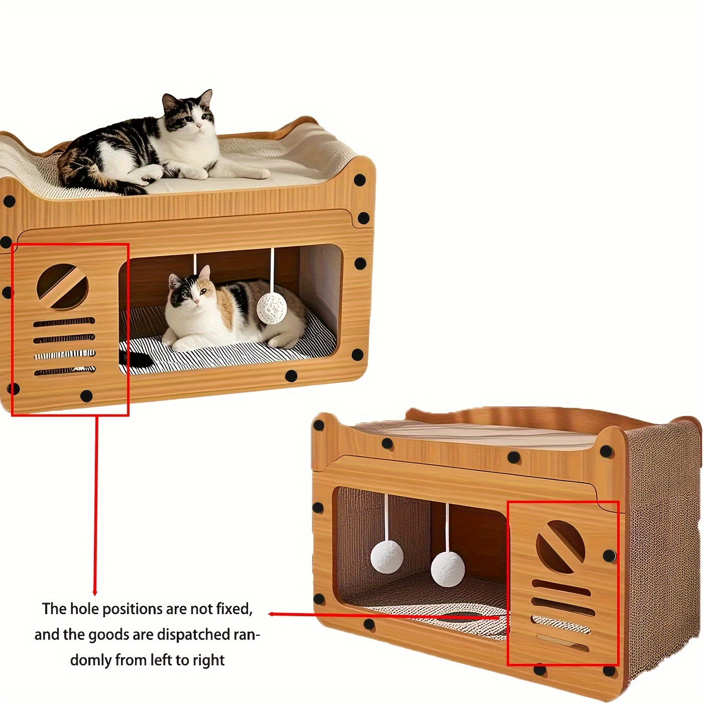 Luxury Double Level Cat Tree House With Scratching Post