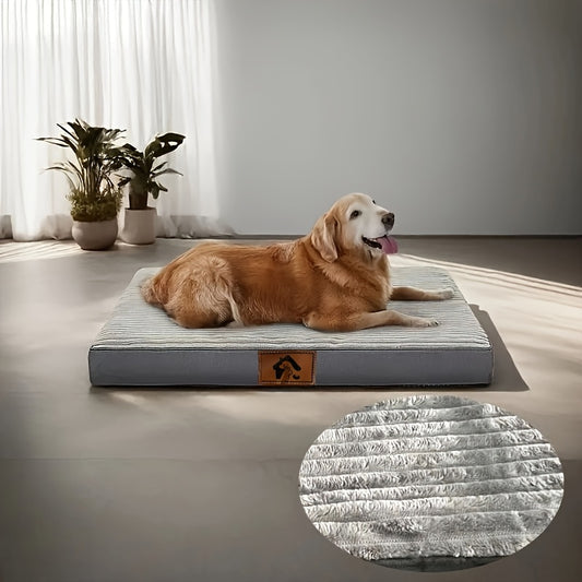 Four Seasons Washable Dog Bed Mat with Striped Design