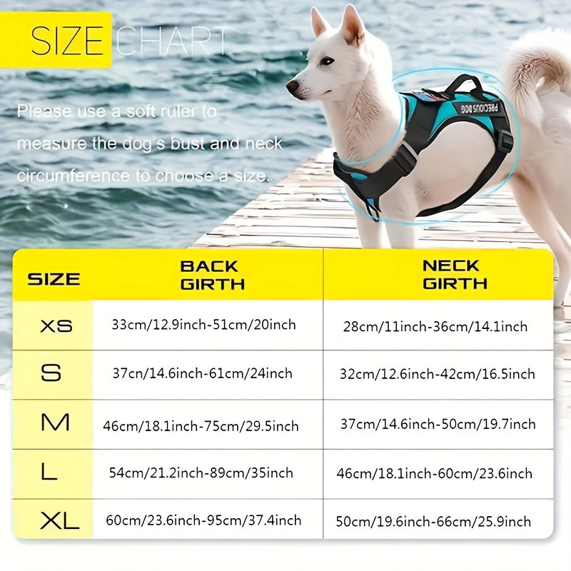 Reflective Dog Harness with Patches for Easy Control