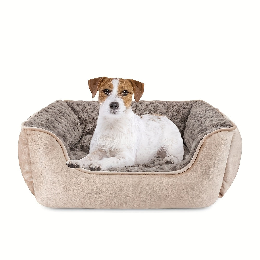 Cozy Plush Dog Bed with Non-Slip Bottom for All Breeds