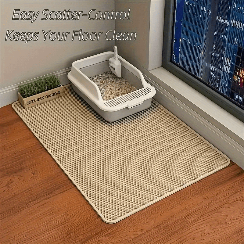 Honeycomb Cat Litter Mat EVA Non Slip Leakproof Easy Clean