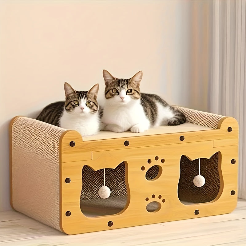 Luxury Double Level Cat Tree House With Scratching Post