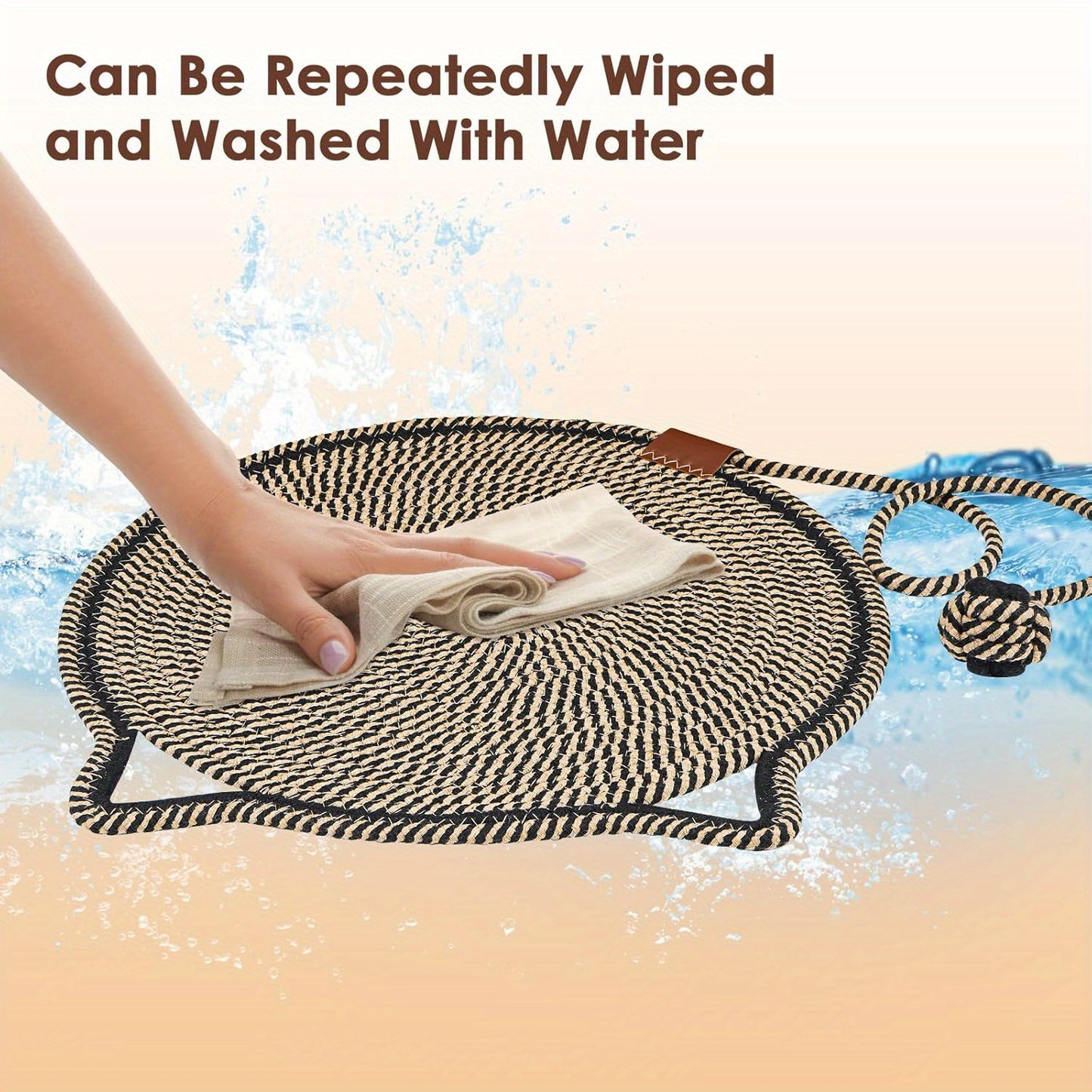 Natural Rope Cat Scratcher Mat for Indoor Cats