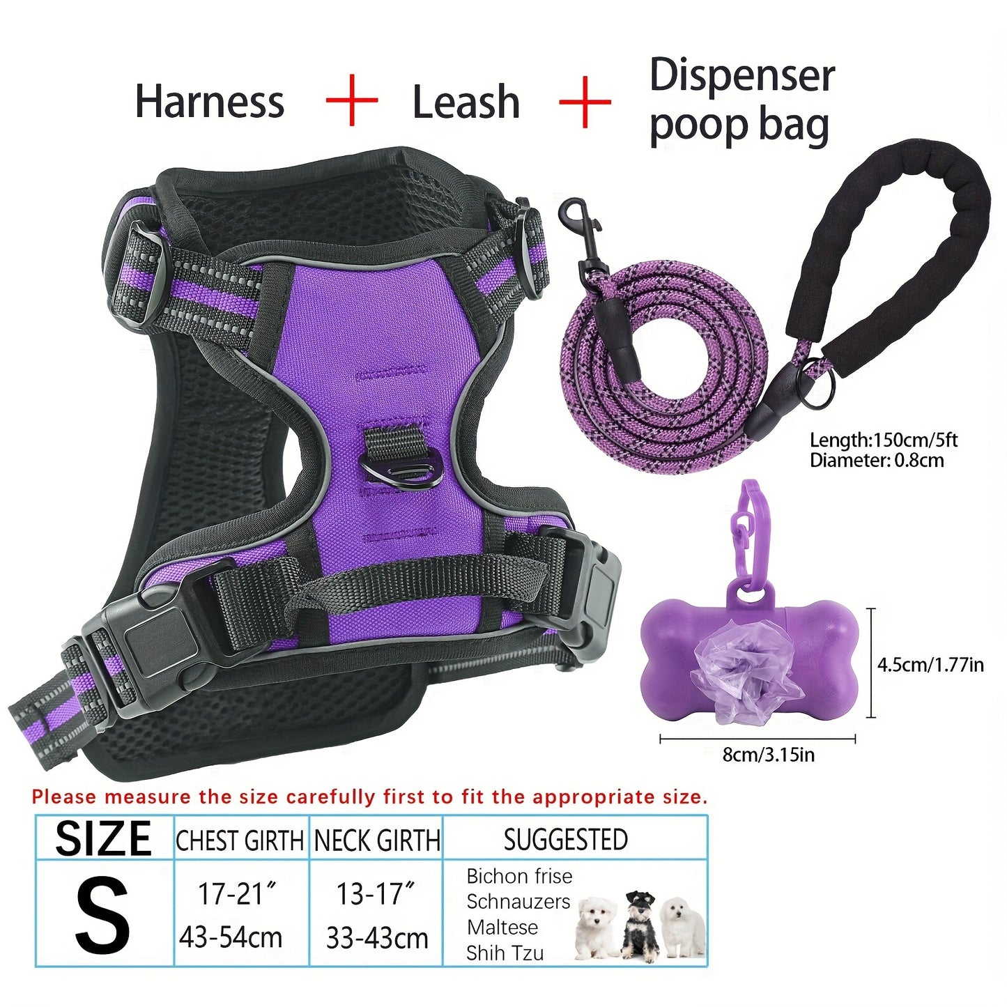 YIWGM Dog Harness And Leash Set With Easy Control Handle