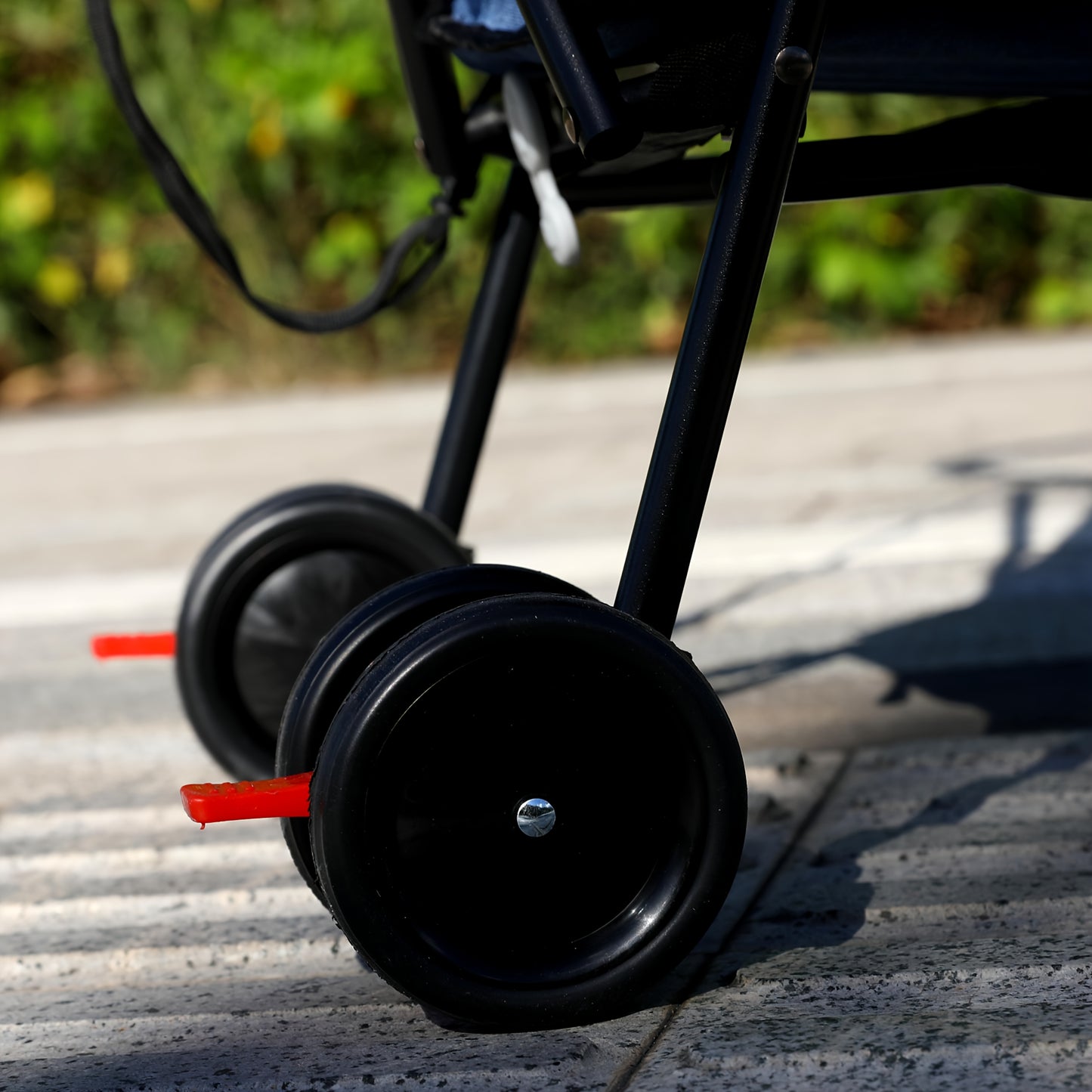 WEDYVKO Dog Stroller For Pets With Alloy Frame Basket