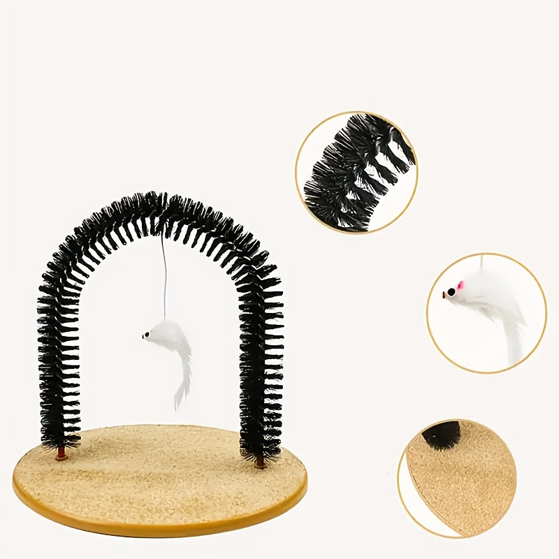 Herbal Infused Cat Arch Self Groomer Scratcher Nonslip Base