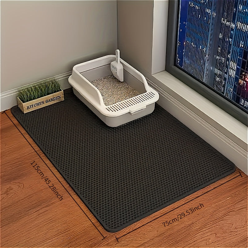 Honeycomb Cat Litter Mat EVA Non Slip Leakproof Easy Clean