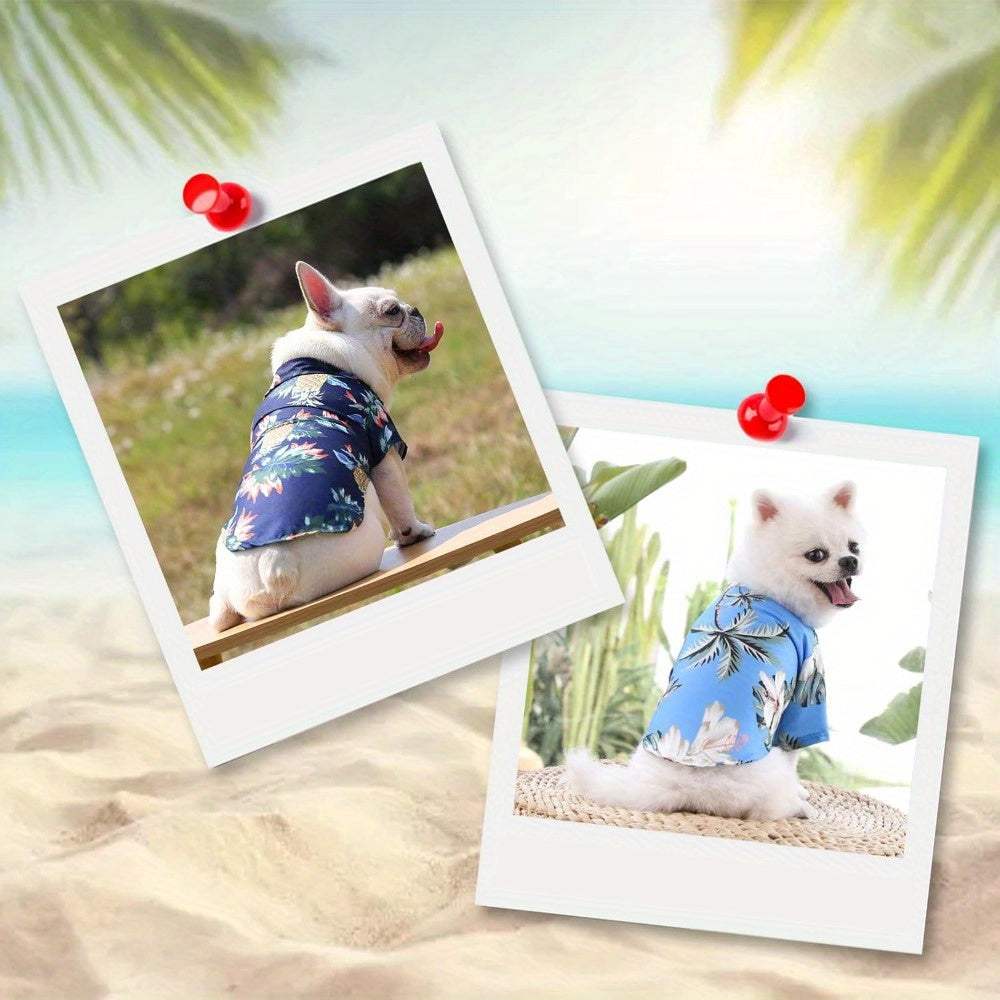 Hawaiian Style Pet Shirts for Summer Beach Fun