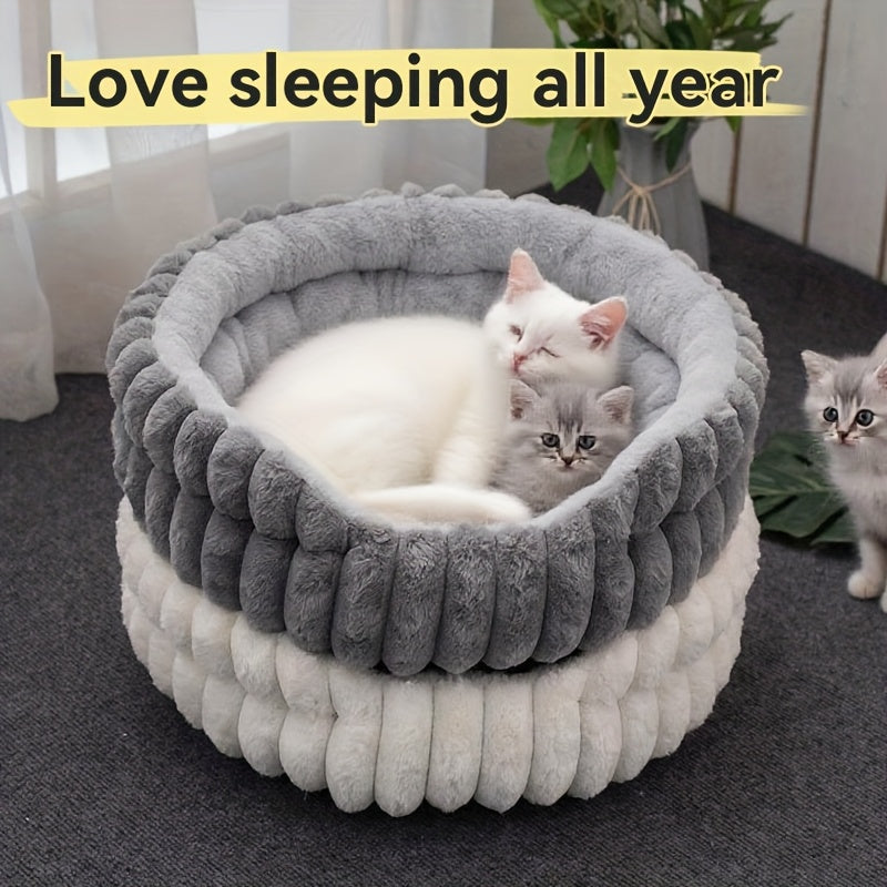 Ultra Soft Four Season Round Pet Bed Indoor Cats Dogs
