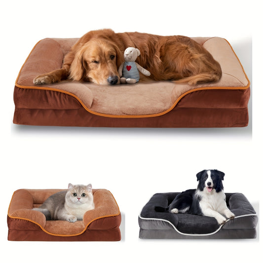 FluffyDream Orthopedic Dog Bed with Egg-Crate Memory Foam