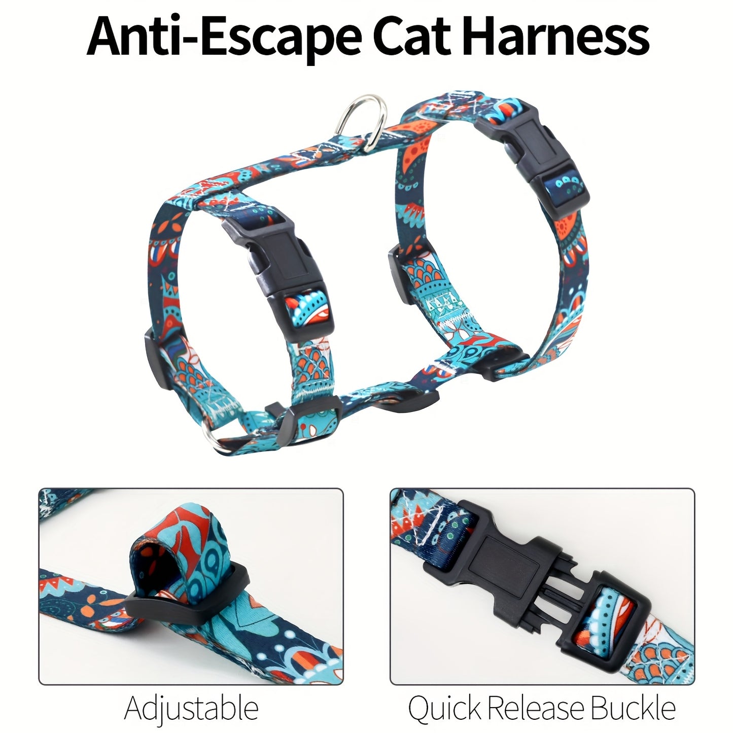 Escape-Proof Cat Harness and Leash Set for Safe Adventures
