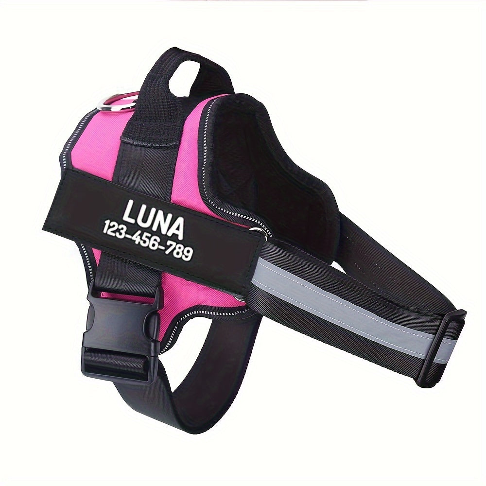 Customizable Heavy Duty No Pull Dog Harness with Personalized Details