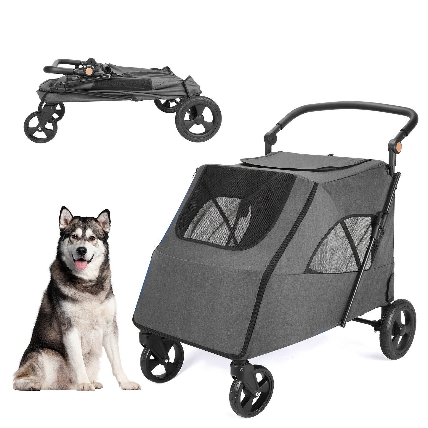 Big Dog Heavy Duty Folding Utility Cart All Terrain Wheels