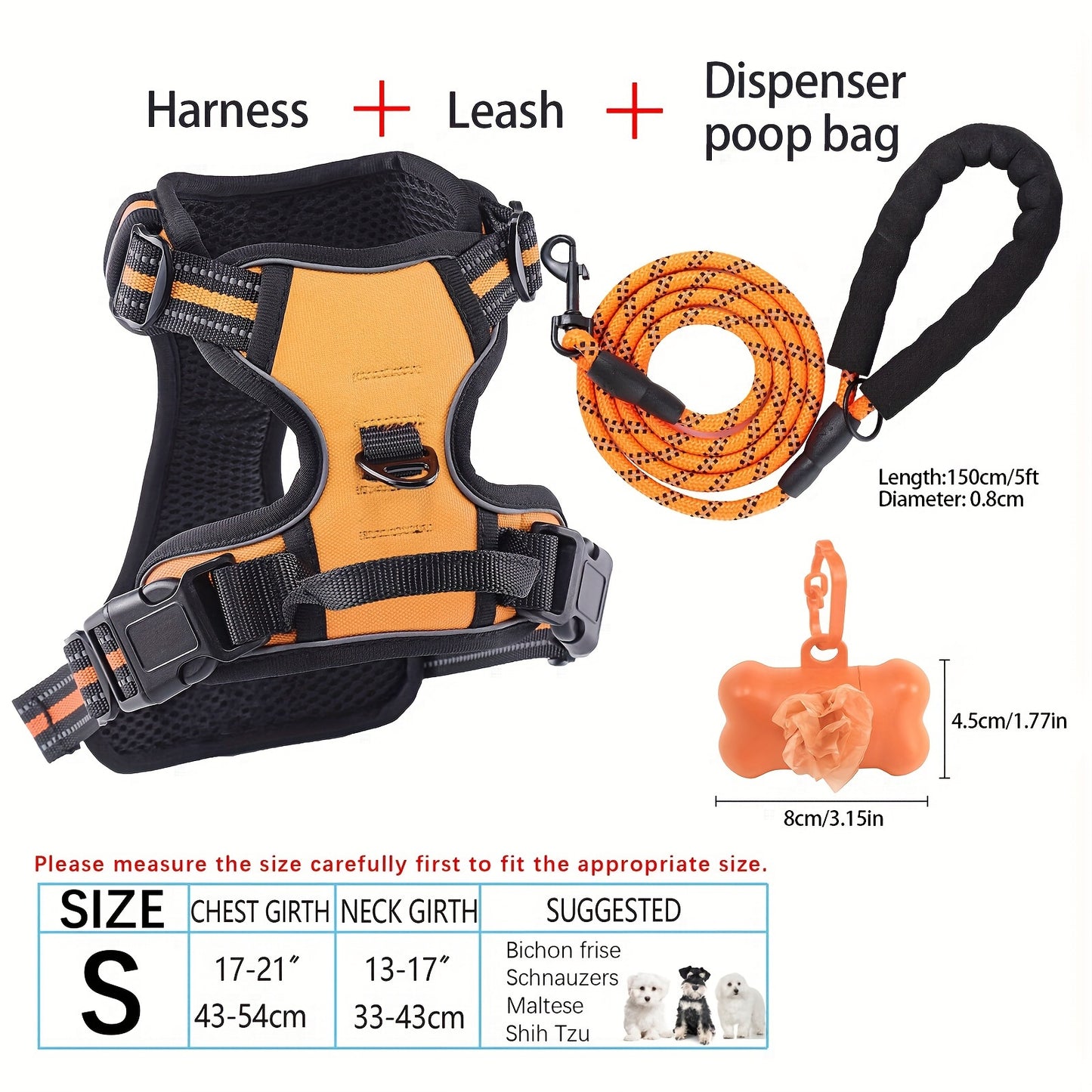 YIWGM Dog Harness And Leash Set With Easy Control Handle