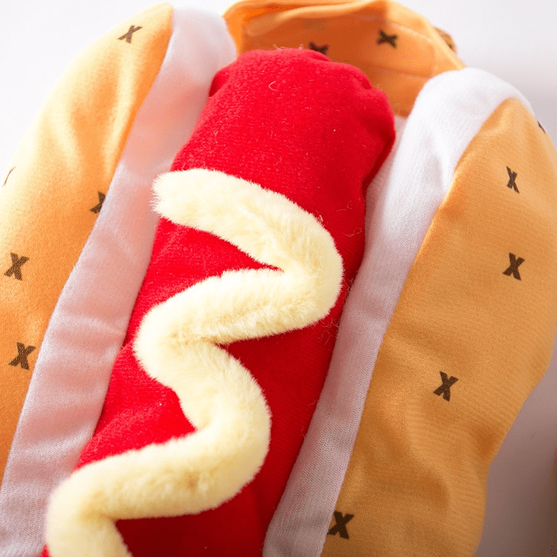 Funny Hot Dog Costume For Dogs And Cats Winter Outfit