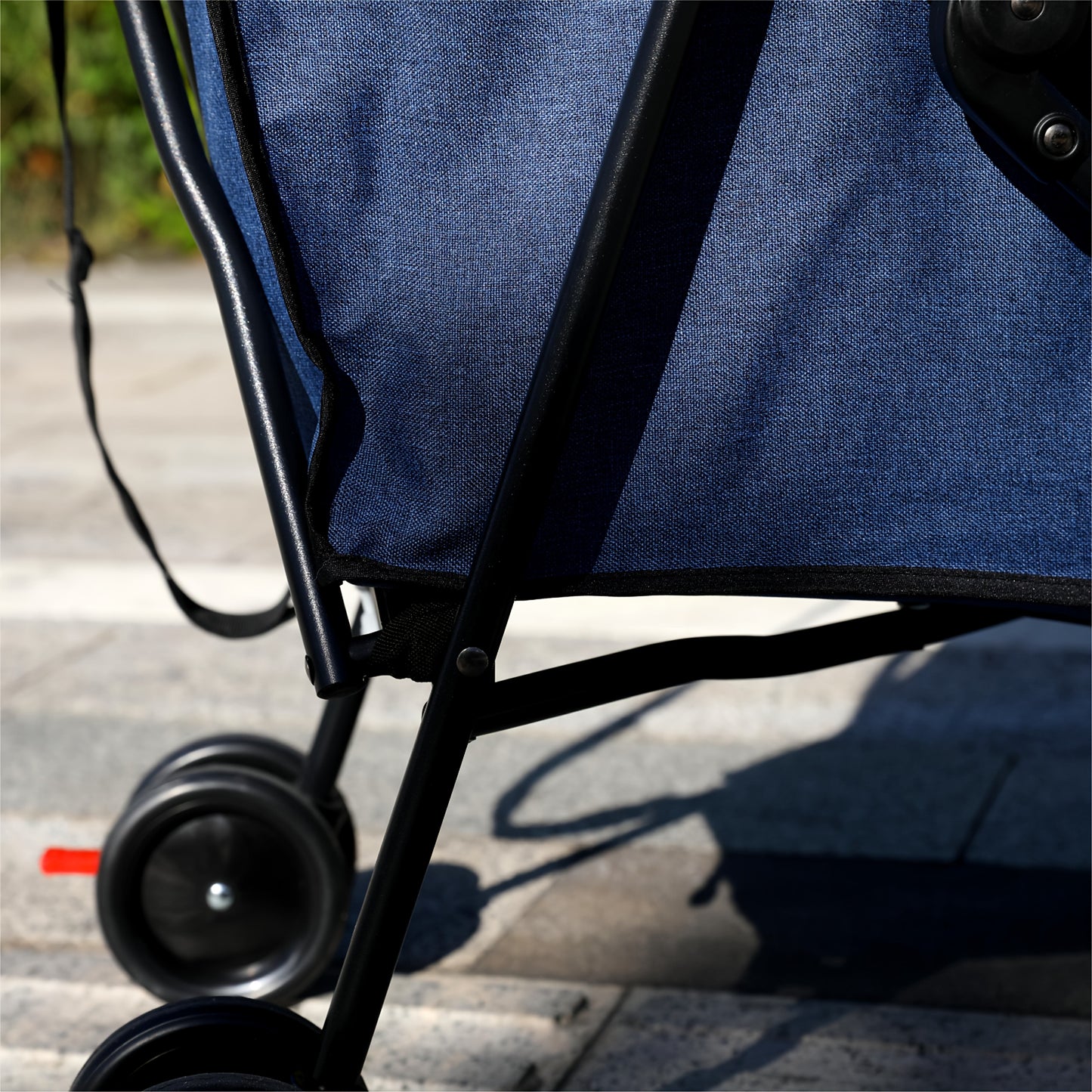 WEDYVKO Dog Stroller For Pets With Alloy Frame Basket