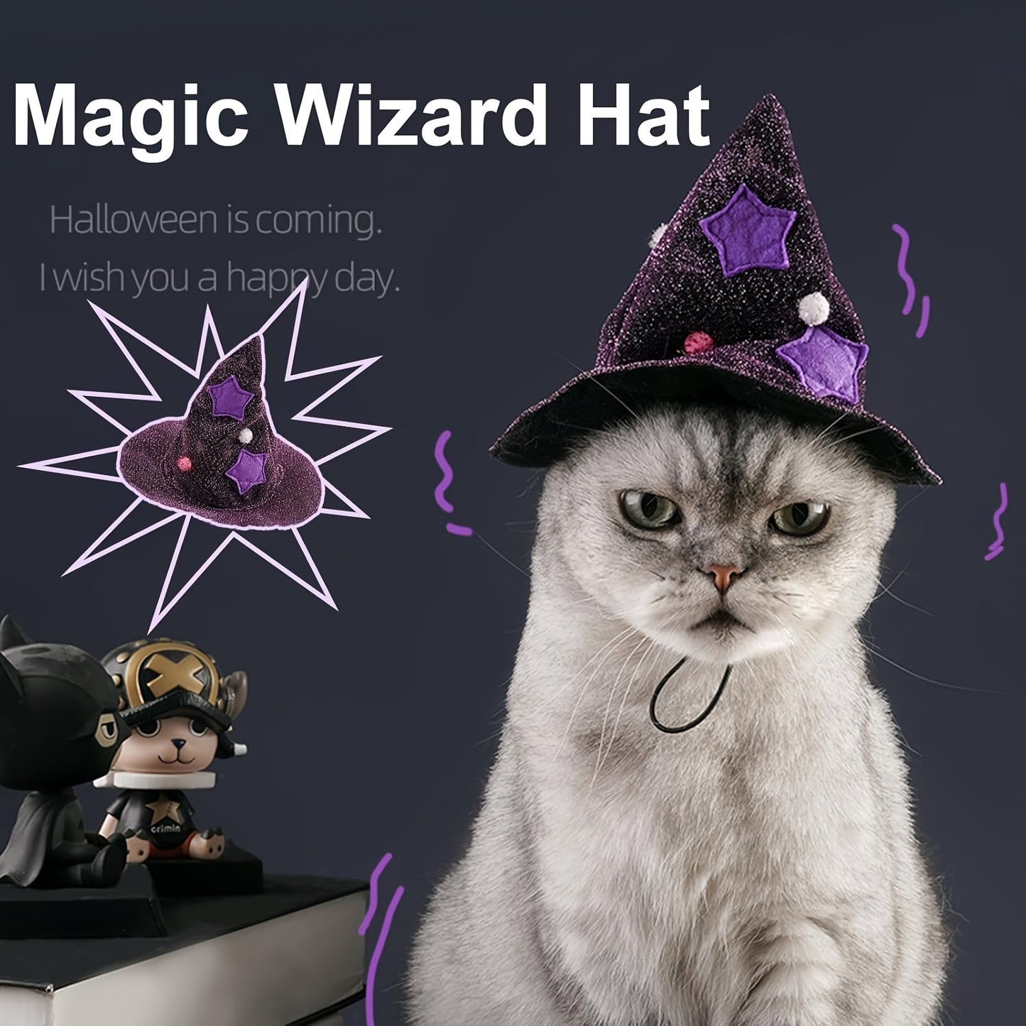 Halloween Witch Cloak And Hat Set For Cats And Dogs