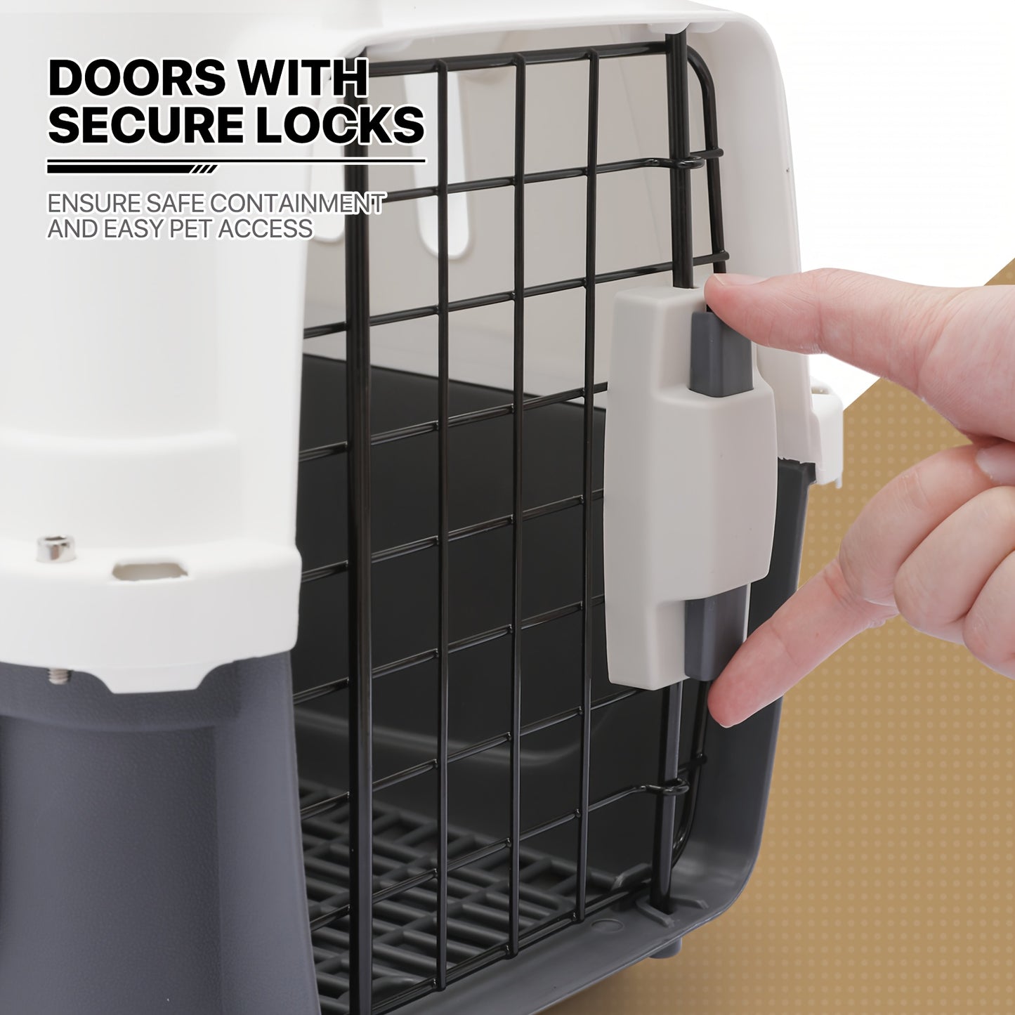 Top Loading Cat Carrier with Ventilation and Security Lock