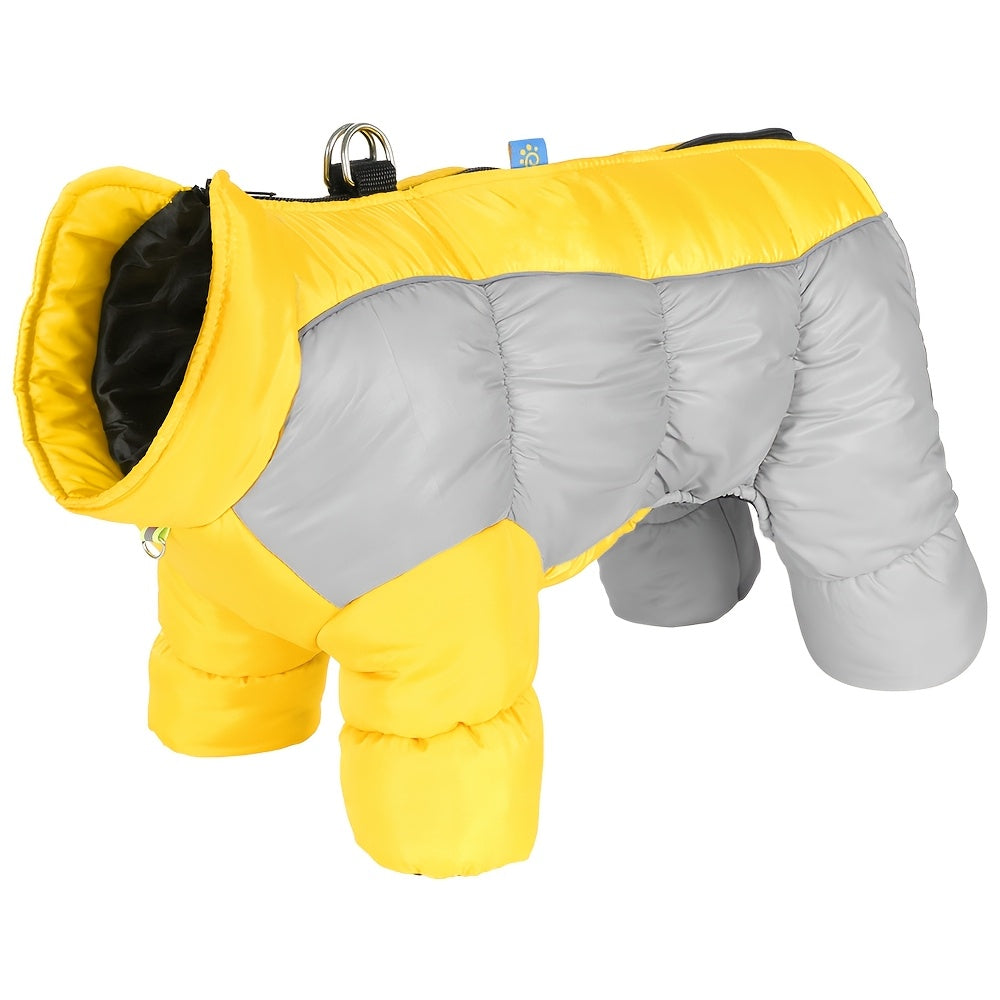 Pet Thermal Insulated Reflective Four Legged Dog Jacket For Small Dogs