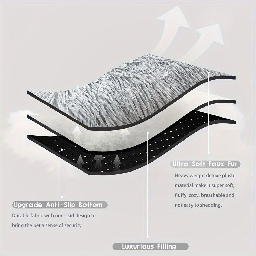 Cozy Polyester Dog Bed With Detachable Cover